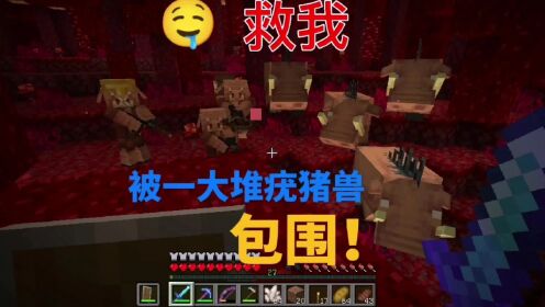 我的世界:被一大堆疣猪兽围攻,救救我#mc_高清1080P在线观看平台_腾讯视频