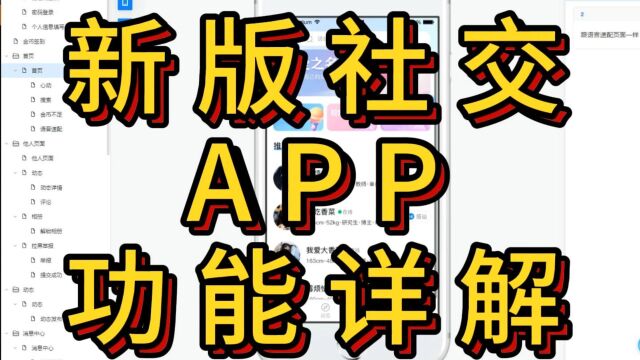 新版社交app的功能,一款运营级的app项目