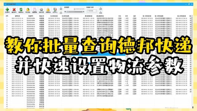 教你如何高效设置德邦快递物流参数,快速管理大批物流订单