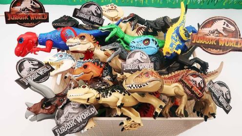 打开小型恐龙玩具大箱