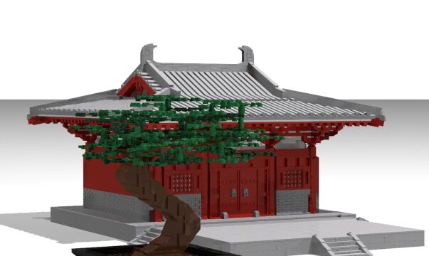 Onebrick:17岁少年的中国古代建筑MOC南禅寺大殿