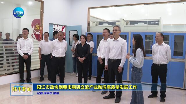 阳江市政协到我市调研交流产业融湾高质量发展工作