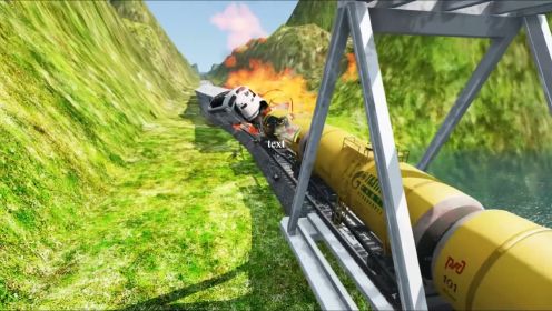 车祸模拟：大桥上的火车事故