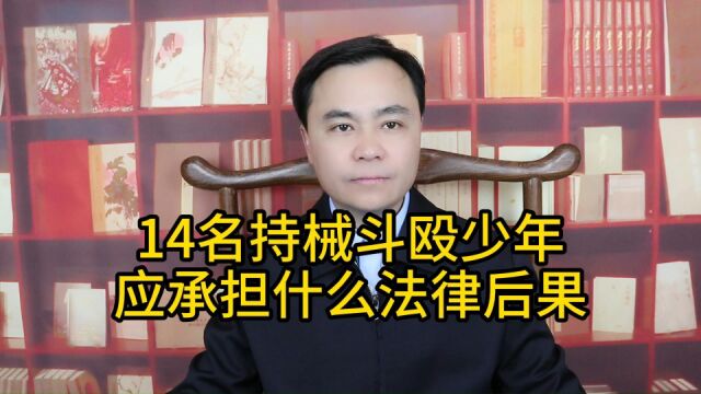 14名持械斗殴的少年,要承担什么法律后果?