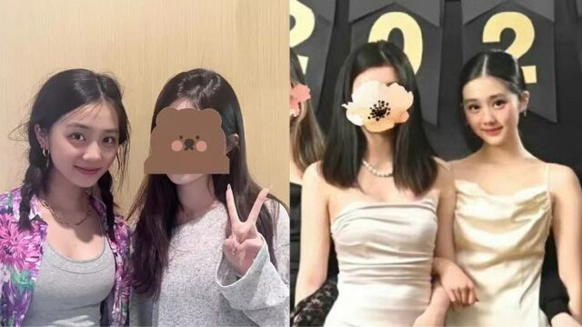 黄磊17岁大女儿近照曝光,身穿吊带参加舞会,浓妆艳抹打扮成熟