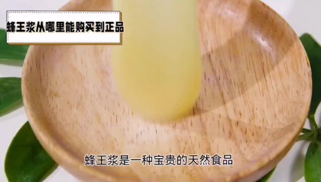 蜂王浆从哪里能买到正品的