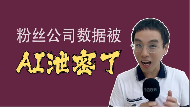 粉丝公司数据被AI泄密了人工智能安全性问题