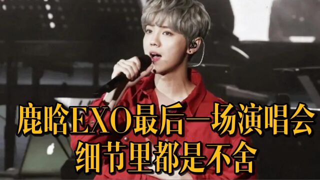 鹿晗EXO最后一场演唱会,细节里都是不舍