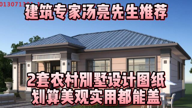 s建筑专家汤亮先生推荐:2套农村别墅设计图纸,划算美观实用都能盖