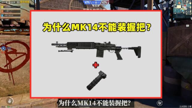 为什么MK14不能装握把?原因有2个,光子也是迫不得已