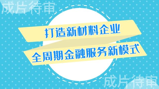 4 打造新材料企业全周期金融服务新模式