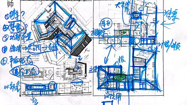 22年建筑快题评图记03高同学哈尔滨民俗博物馆设计(金筑四方考研教育)