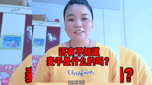 还有不知道麦手是什么的吗?