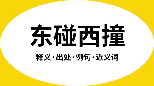 “东碰西撞”是什么意思?