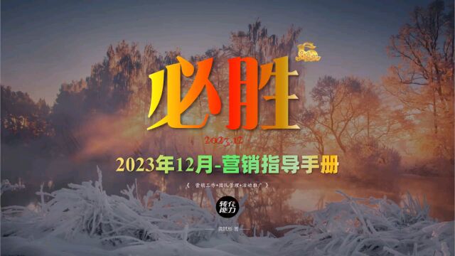 12月营销工作如何安排,指导PPT手册,业绩全面冲刺策略