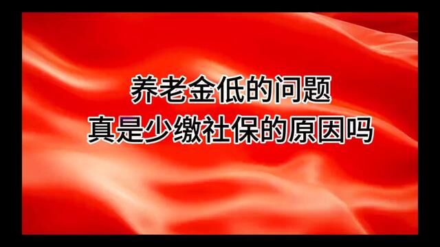 企退职工养老金过低的问题怎么能说是少缴了社保金呢?