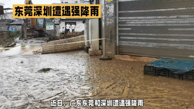 广东东莞深圳遭强降雨内涝居民商家损失严重