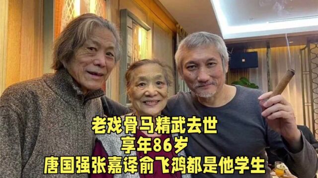 老戏骨马精武去世,享年86岁,唐国强张嘉译俞飞鸿都是他学生.