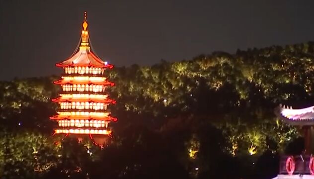 浙江杭州营造亚运氛围,夜西湖精彩“上线”