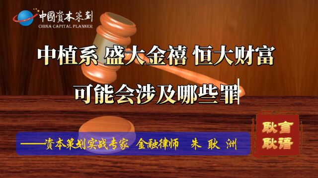 中植系 盛大金禧 恒大财富等可能会涉及哪些罪?