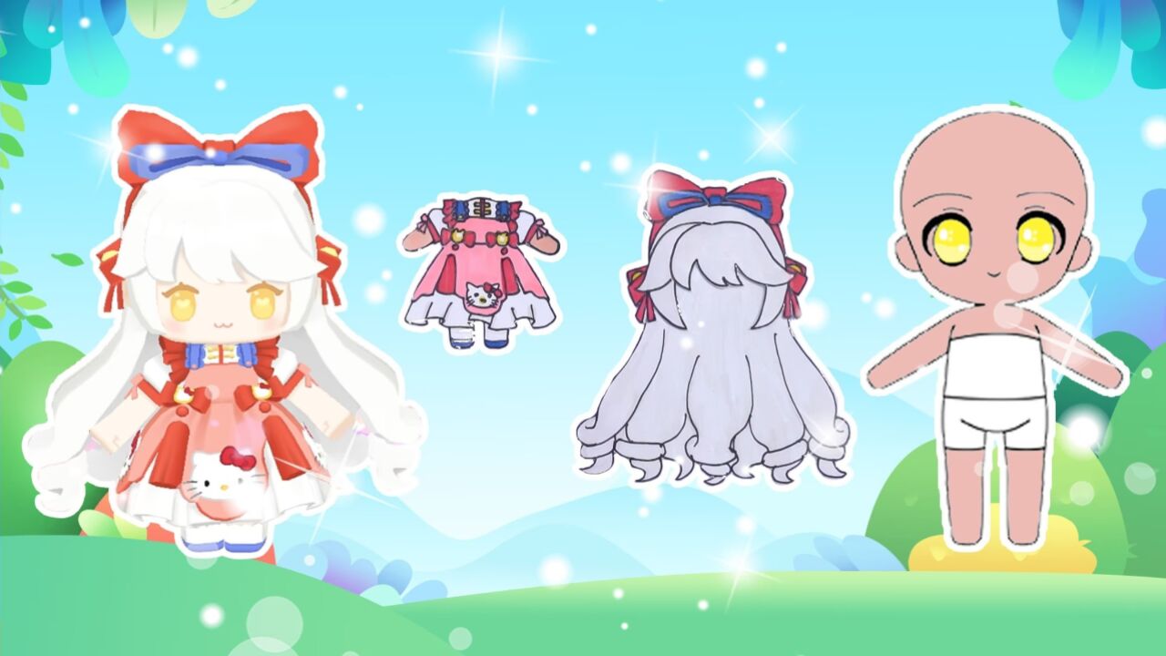 手工纸娃娃玩具:纸娃娃装扮,《迷你世界》洛娜装扮