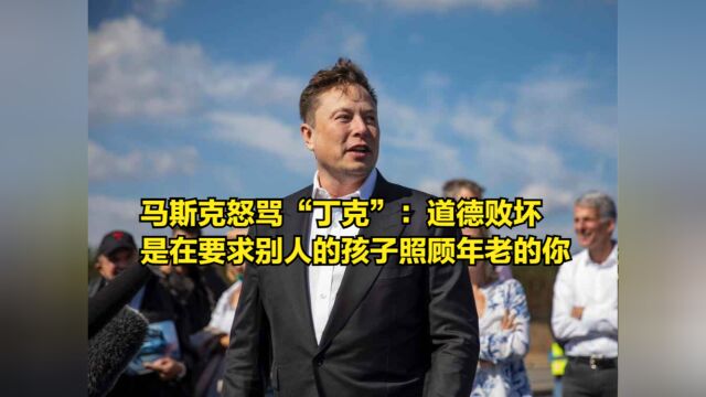 马斯克怒骂“丁克”:道德败坏,是在要求别人的孩子照顾年老的你