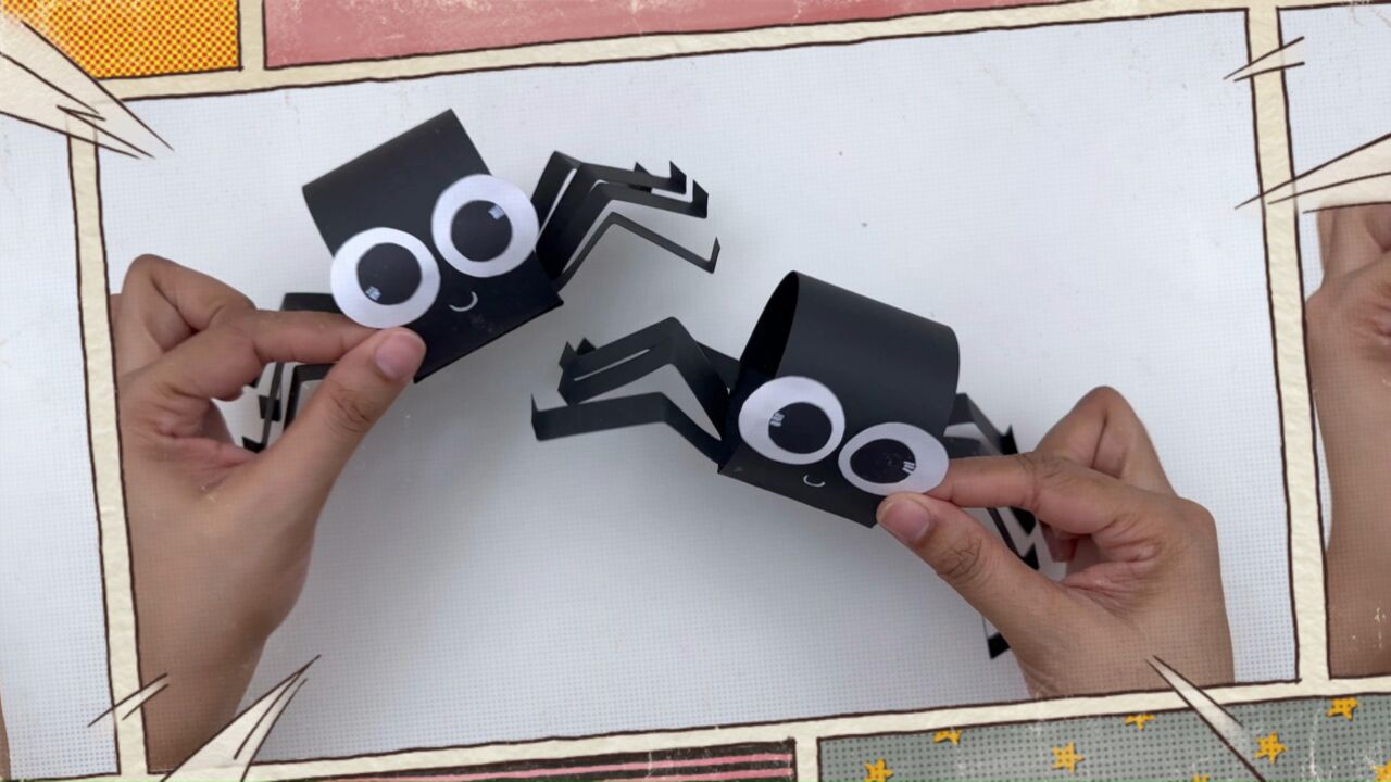【一起来做手工 - 折纸/剪纸】黑蜘蛛!