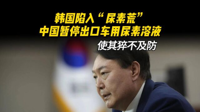 韩国陷入“尿素荒”,中国暂停出口车用尿素溶液,使其猝不及防