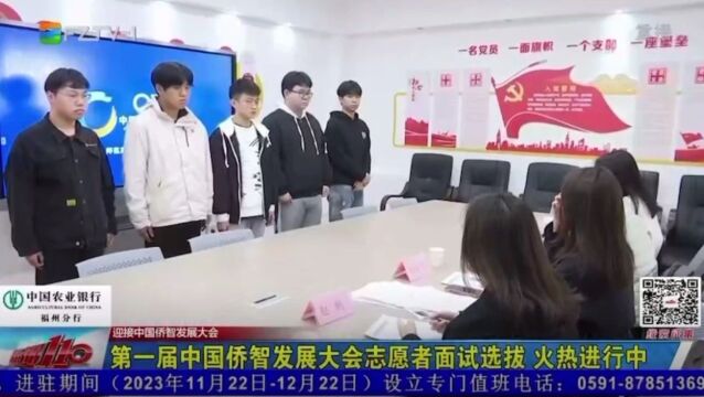 第一届中国侨智发展大会志愿者招募面试工作圆满结束