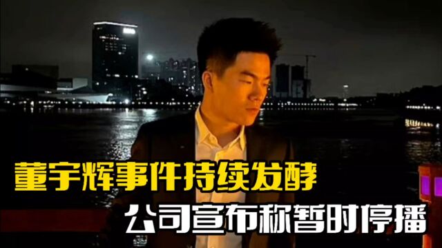 董宇辉事件发酵!天权直播怼粉丝,公司宣布停播