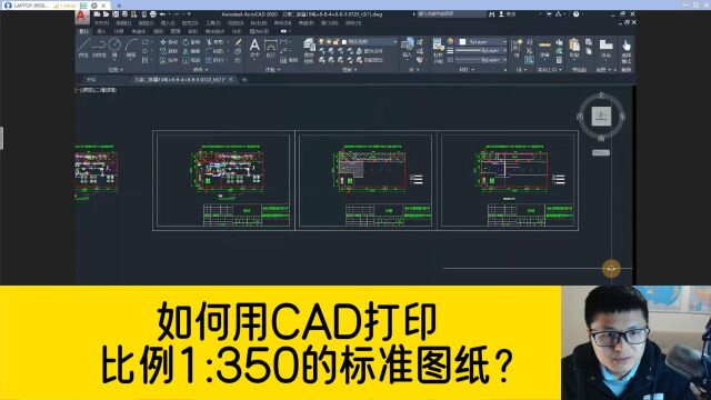 如何用CAD打印出,一张比例为1:350的标准图纸?用CAD打印PDF文件