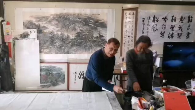 海军李春明少将和王延年先生在文昌阁交流书法精髓纪实