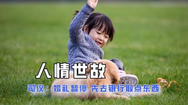 10后这一套人情世故够我学一辈子了,婚礼暂停,先去银行取点东西