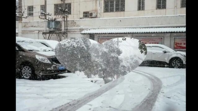 陕西渭南:暴雪终于来了 陕西渭南临渭区大雪纷纷 瑞雪兆丰年