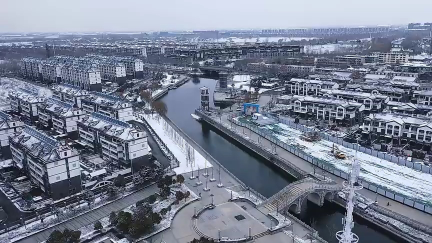 济宁市微山县:运河雪景美如画