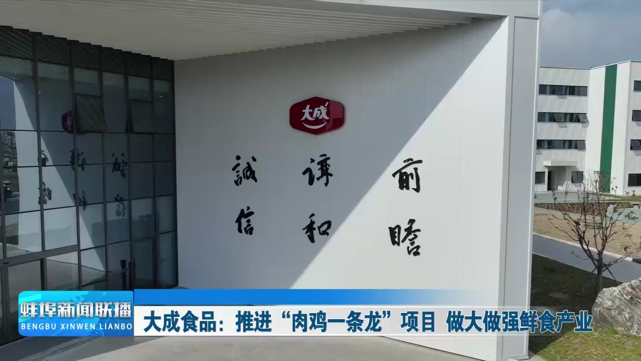 大成食品:推进"肉鸡一条龙"项目 做大做强鲜食产业