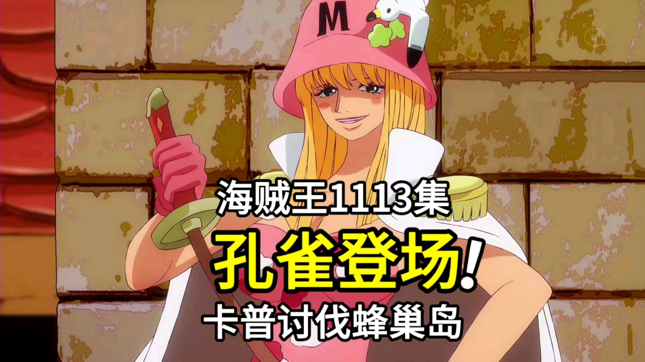 海贼王1113集:炸裂,卡普讨伐蜂巢岛,孔雀绝美登场了
