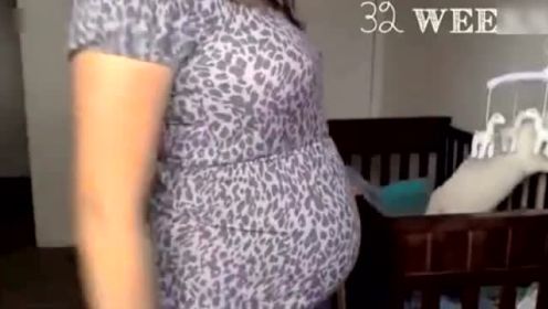 美女用视频记录孕期身材的变化 肚子就这样慢慢变大了