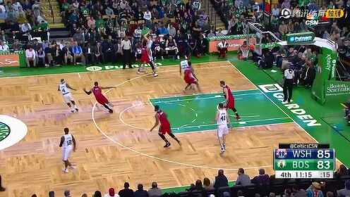 《NBA比赛集锦》奇才vs凯尔特人第4节精编 托马斯得分如切菜只身打穿防守