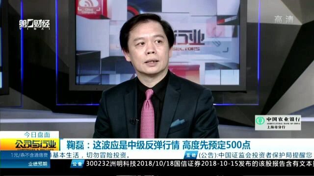 鞠磊:这波应是中级反弹行情 高度先预定500点