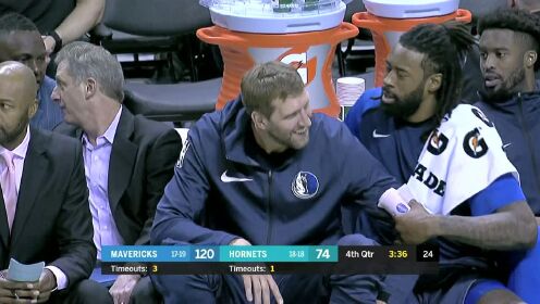《NBA全场集锦》【花絮】小乔丹：大哥他们在喊你 黄蜂主场球迷高呼诺天王