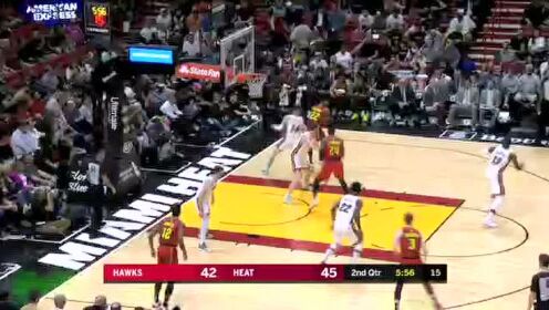 《NBA全场回放》【原声回放】老鹰vs热火第2节 特雷杨意外受伤退赛