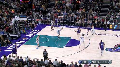 《NBA全场回放》【原声回放】灰熊vs爵士第4节 穆迪埃假投真传助戈贝尔轻扣续弦