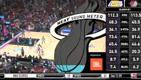 《NBA全场回放》【原声回放】奇才vs热火第2节 史密斯手起刀落压哨三分命中