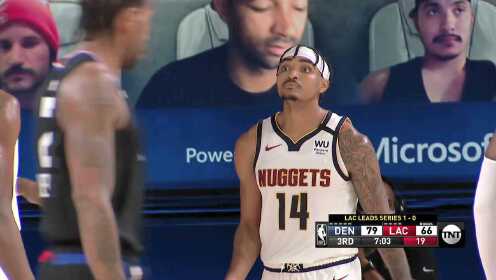 《NBA全场回放》【原声回放】掘金vs快船第3节 路威飞身大帽波特决绝还击
