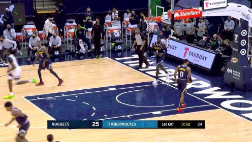 《NBA全场集锦》爱德华兹欧洲步妙传 里德空切拽筐扣篮