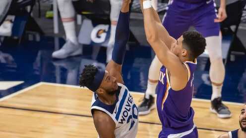 《NBA全场集锦》【纯享】太阳vs森林狼精华回放 布克43分唐斯凶残补扣