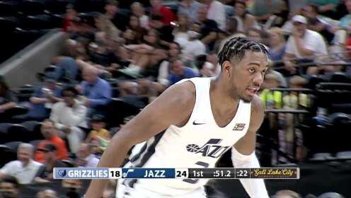 《NBA全场集锦》灰熊vs爵士白队第1节中文解说回放