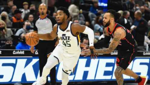 《NBA全场集锦》【原声】猛龙103-119爵士 米切尔20分戈贝尔鲨鱼式暴扣