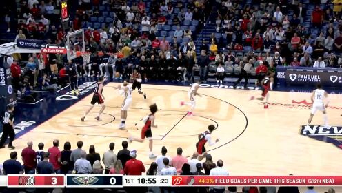 《NBA全场集锦》上来给一下马威！埃勒比里突外投连得五分先拔头筹